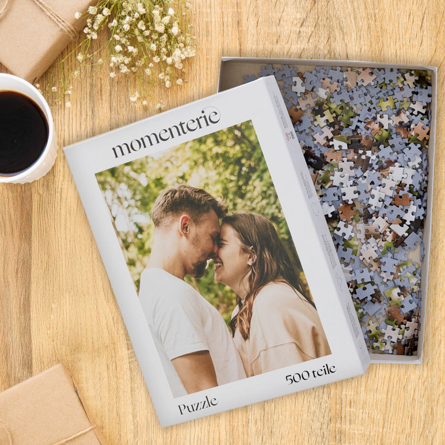 Personalisiertes Fotopuzzle zum Valentinstag – individuelles Puzzle mit eigenem Foto und romantischer Widmung als Geschenk