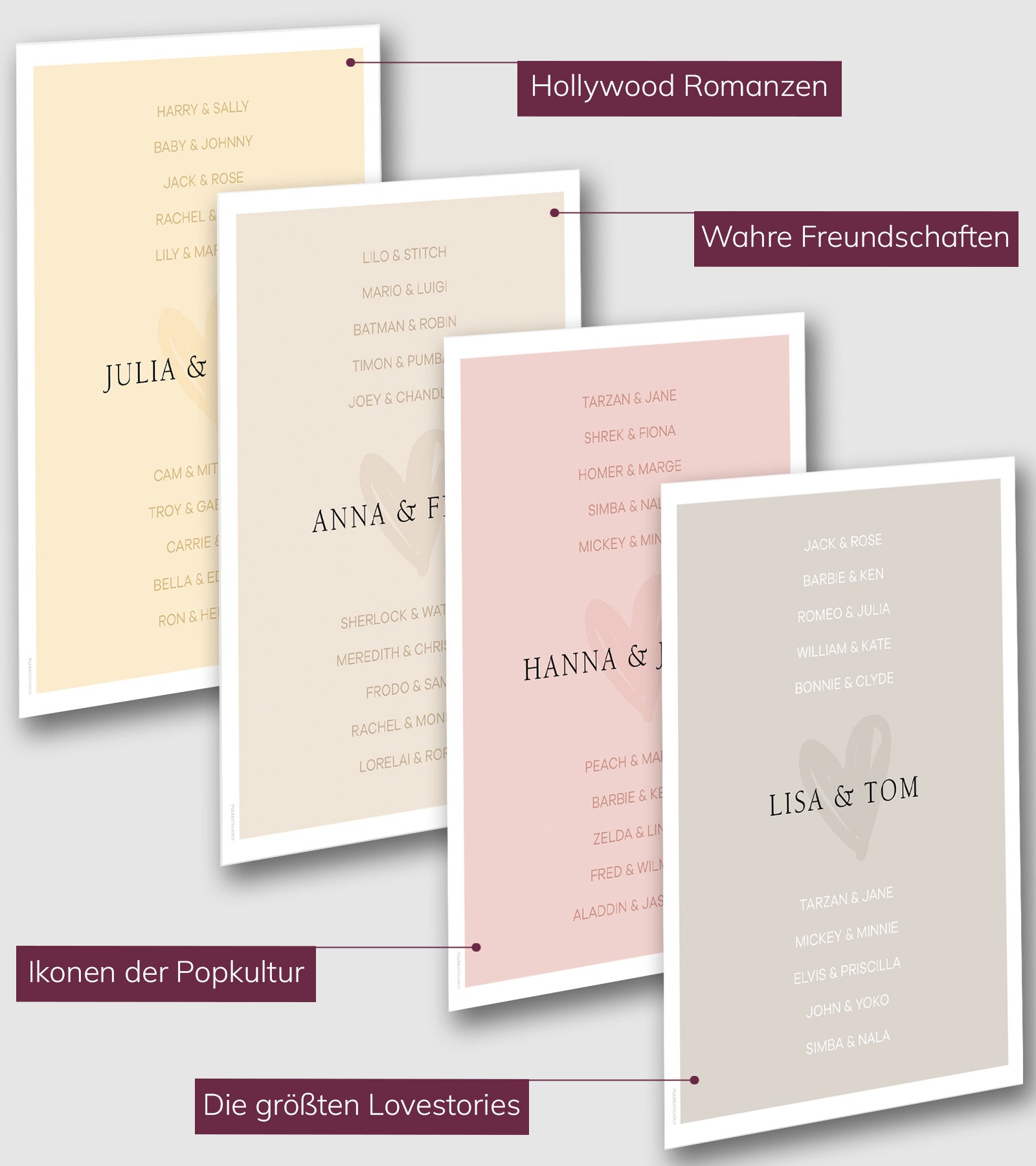 Personalisiertes Legends Poster – individuelles Poster im Pop-Art-Stil mit eigener Illustration als einzigartiges Geschenk und stilvolle Wanddekoration