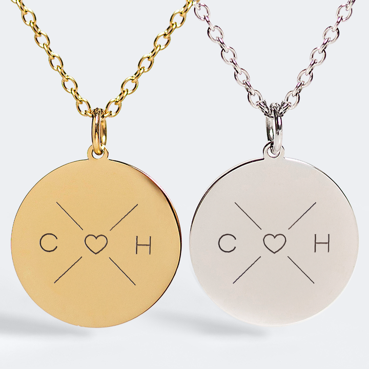 Gravierbare Halskette in Silber und Gold aus Edelstahl oder Sterling-Silber | Personalisierbar bei Momenterie