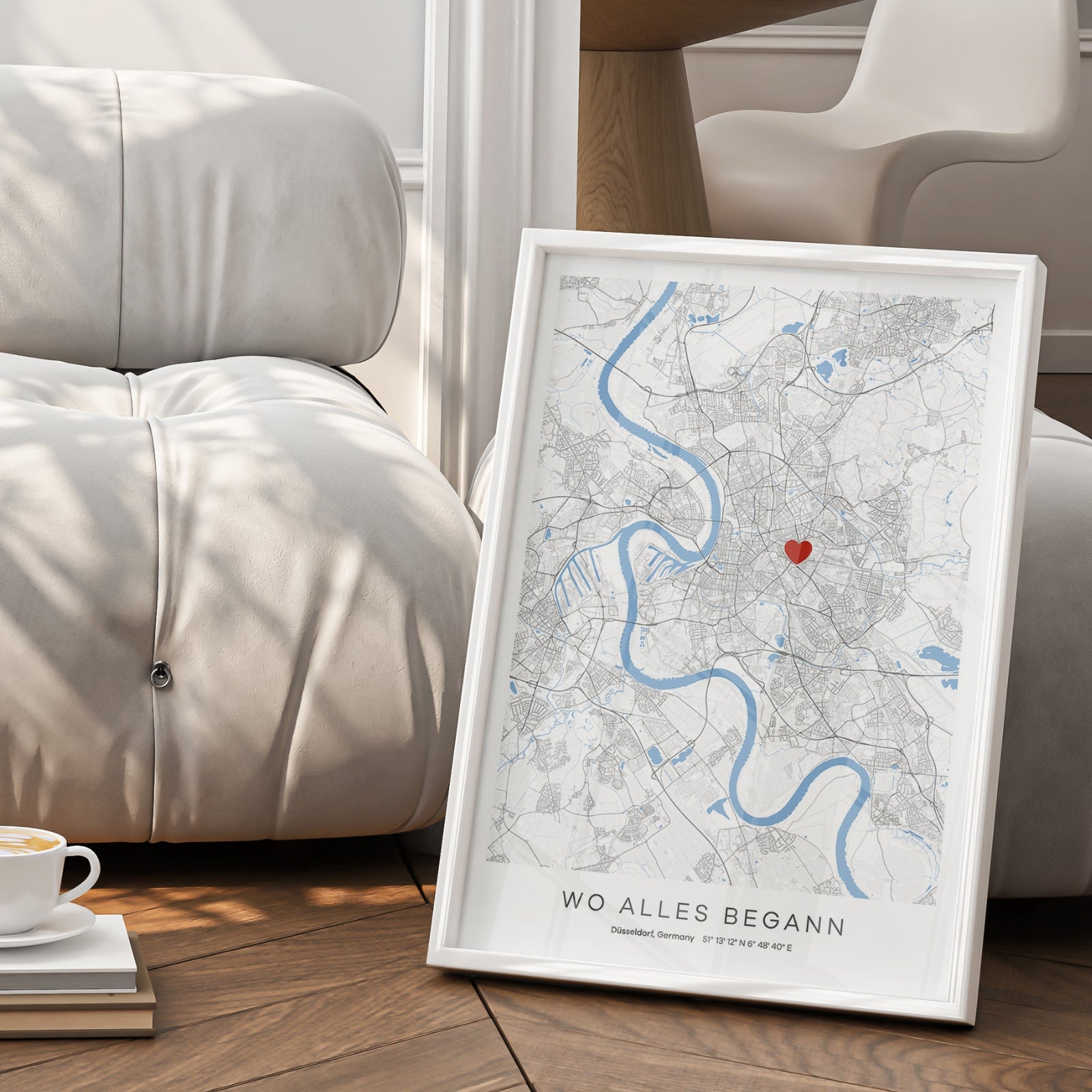 Personalisierte City Map – individuelle Stadtposter mit minimalistischen Karten als Wanddekoration und besonderes Geschenk