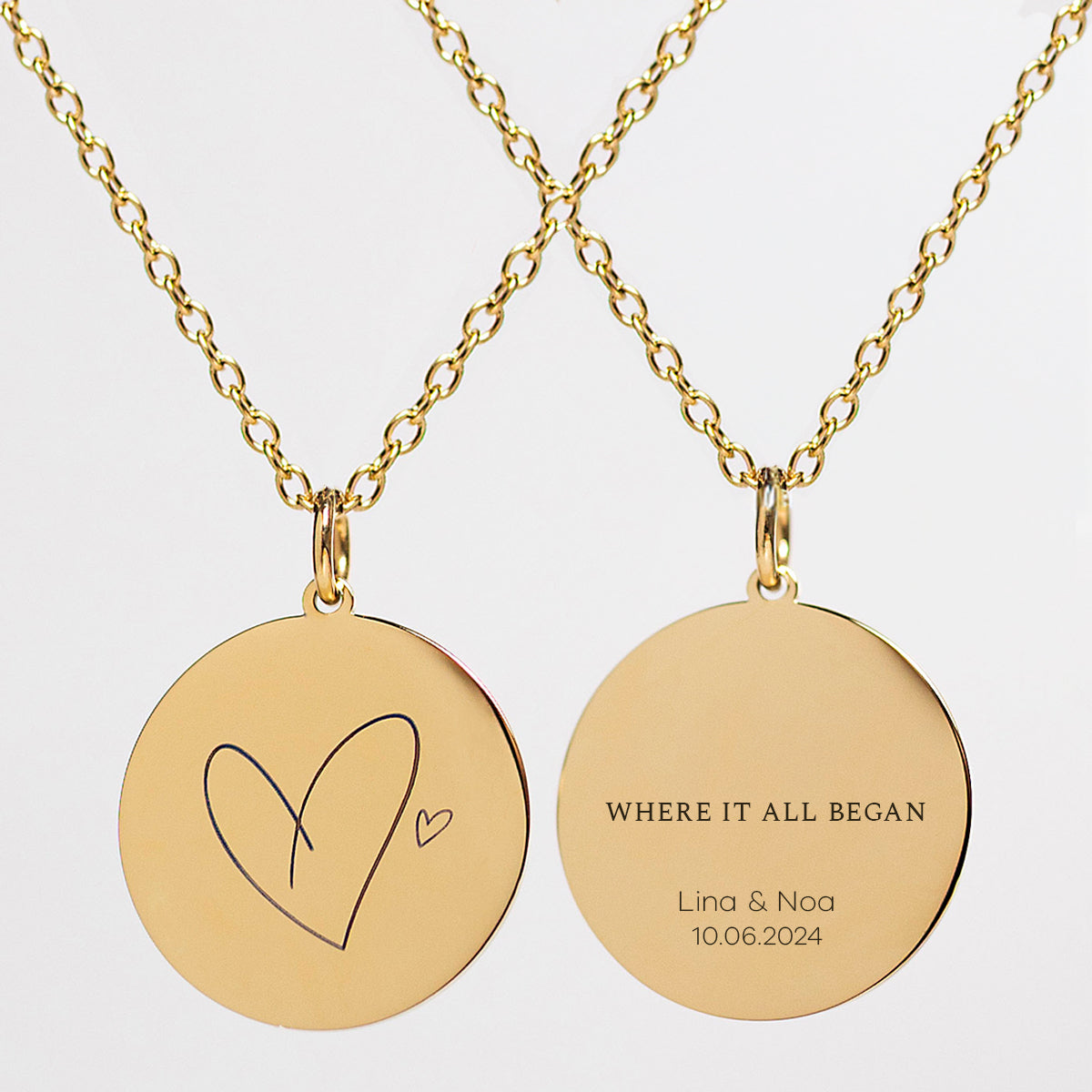 Halskette – Für immer: aus Silber oder Edelstahl mit individueller Gravur - Momenterie